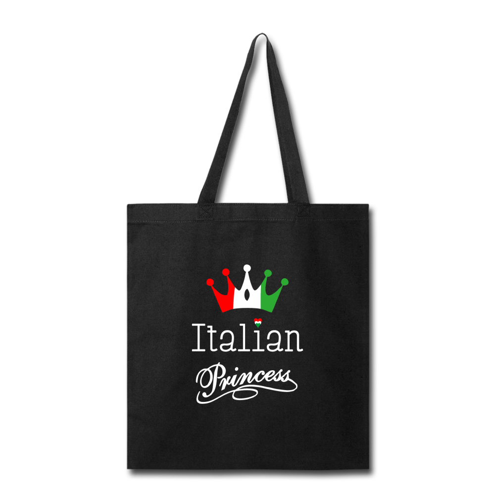 Italian Princes Cotton Tote Bag - black