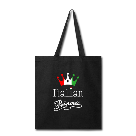 Italian Princes Cotton Tote Bag - black