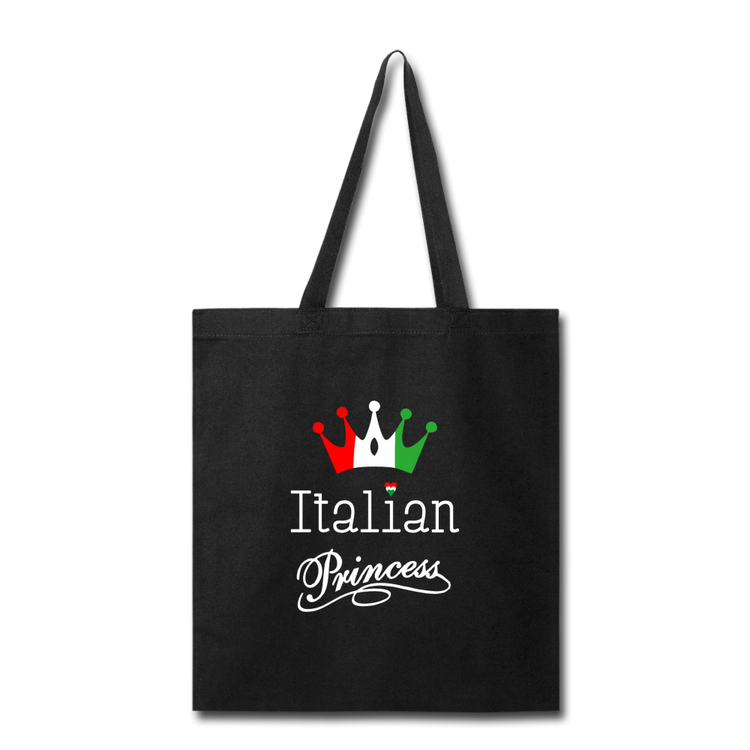 Italian Princes Cotton Tote Bag - black