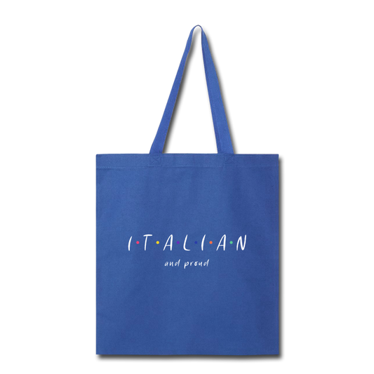 Italian and proud Cotton Tote Bag - royal blue