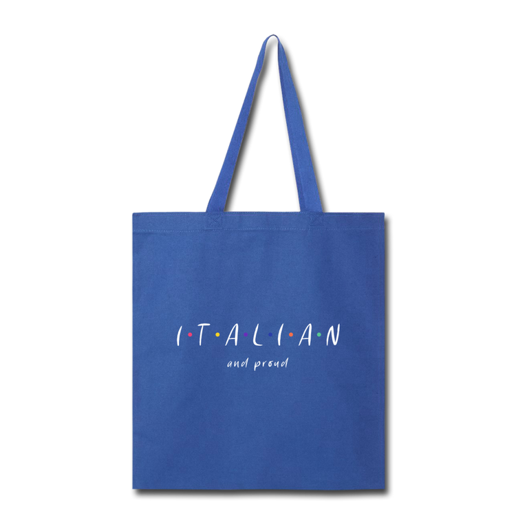 Italian and proud Cotton Tote Bag - royal blue