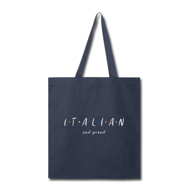 Italian and proud Cotton Tote Bag - navy