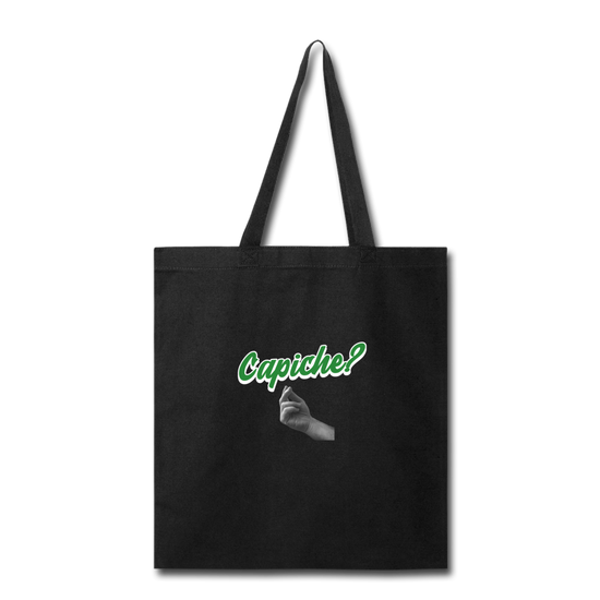 Capiche? Cotton Tote Bag - black