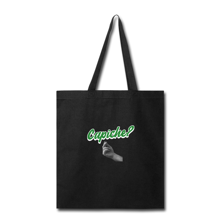 Capiche? Cotton Tote Bag - black