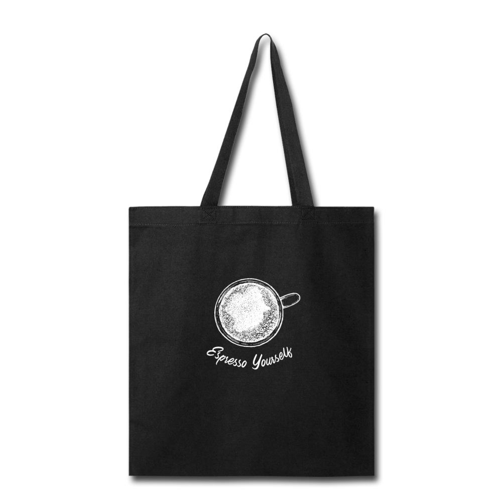Espresso yourself Cotton Tote Bag - black