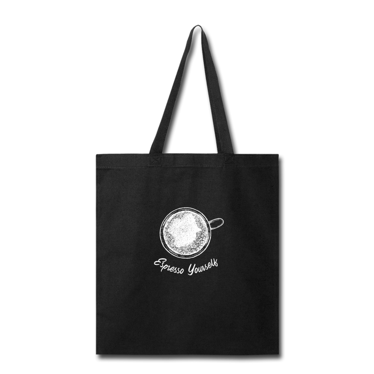 Espresso yourself Cotton Tote Bag - black