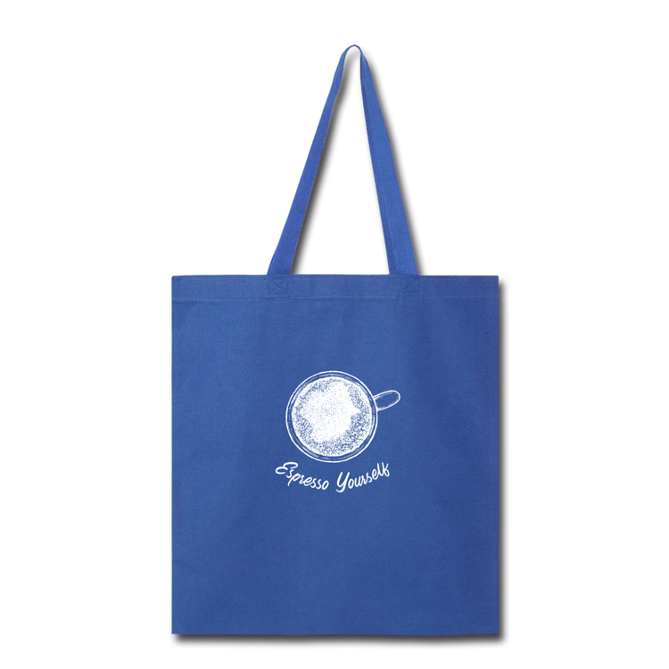 Espresso yourself Cotton Tote Bag - royal blue