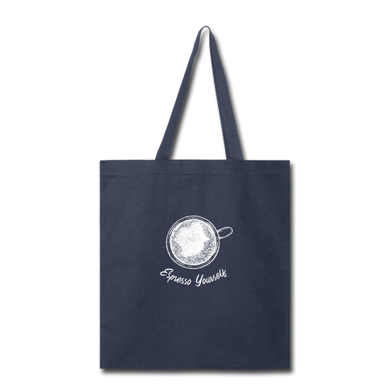 Espresso yourself Cotton Tote Bag - navy