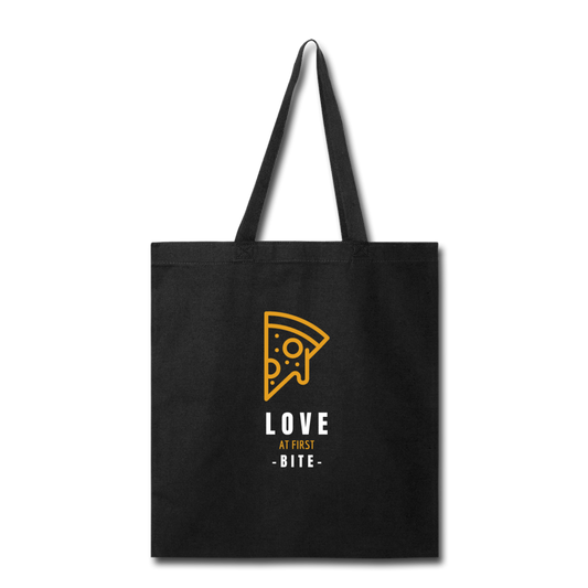 Love at first bite Cotton Tote Bag - black