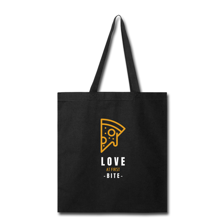 Love at first bite Cotton Tote Bag - black