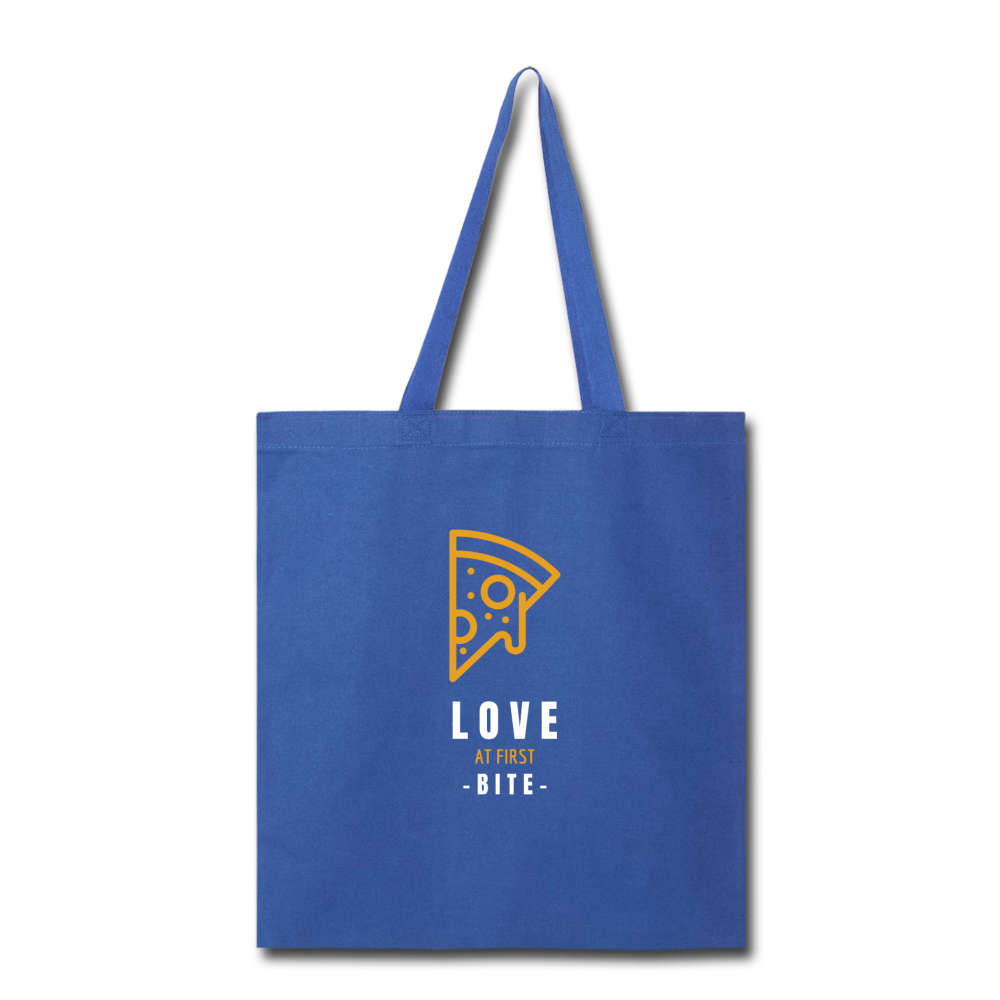 Love at first bite Cotton Tote Bag - royal blue