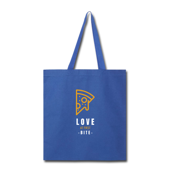 Love at first bite Cotton Tote Bag - royal blue