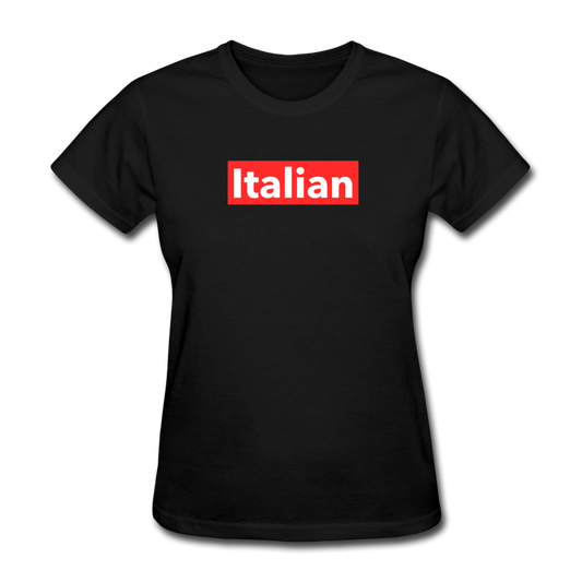 Italian red Women's T-Shirt - black