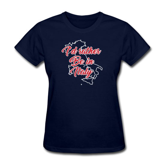 I'd rather be in Italy Women's T-Shirt - navy