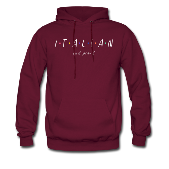 Italian and proud Unisex Hoodie - burgundy