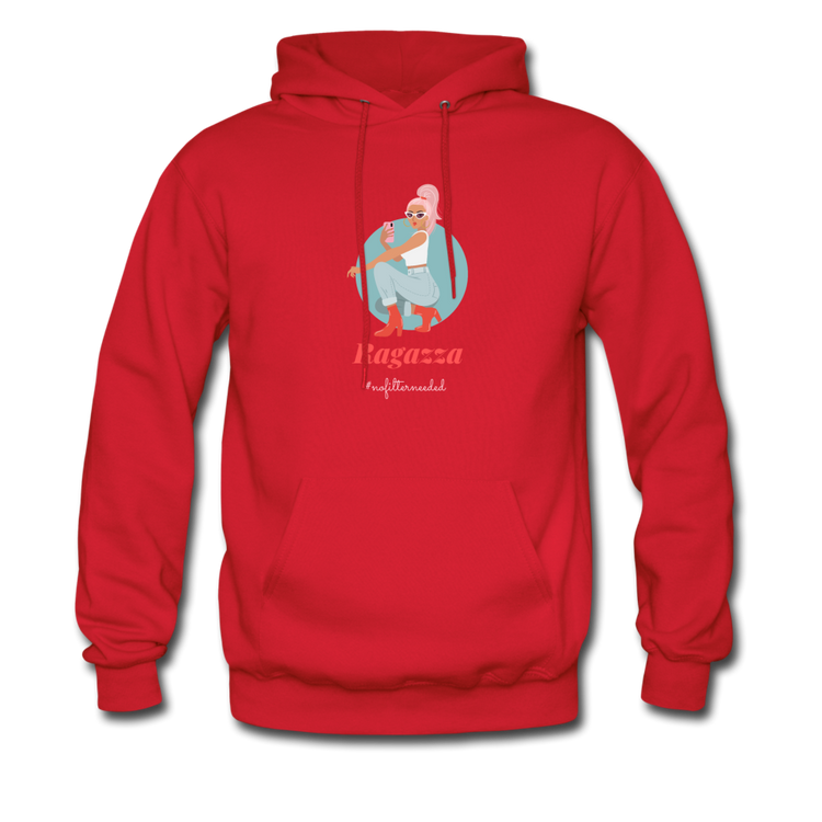 Ragazza, nofilterneeded Unisex Hoodie - red