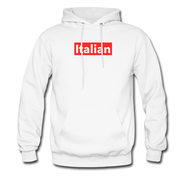 Italian red Unisex Hoodie - white