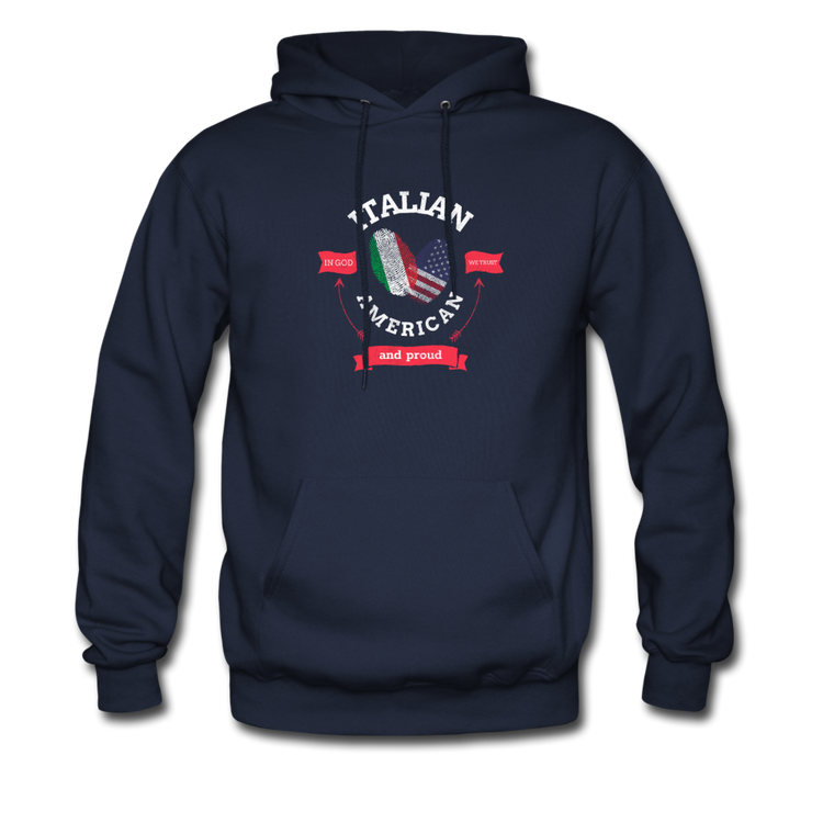 Italian - American and proud Unisex Hoodie - navy