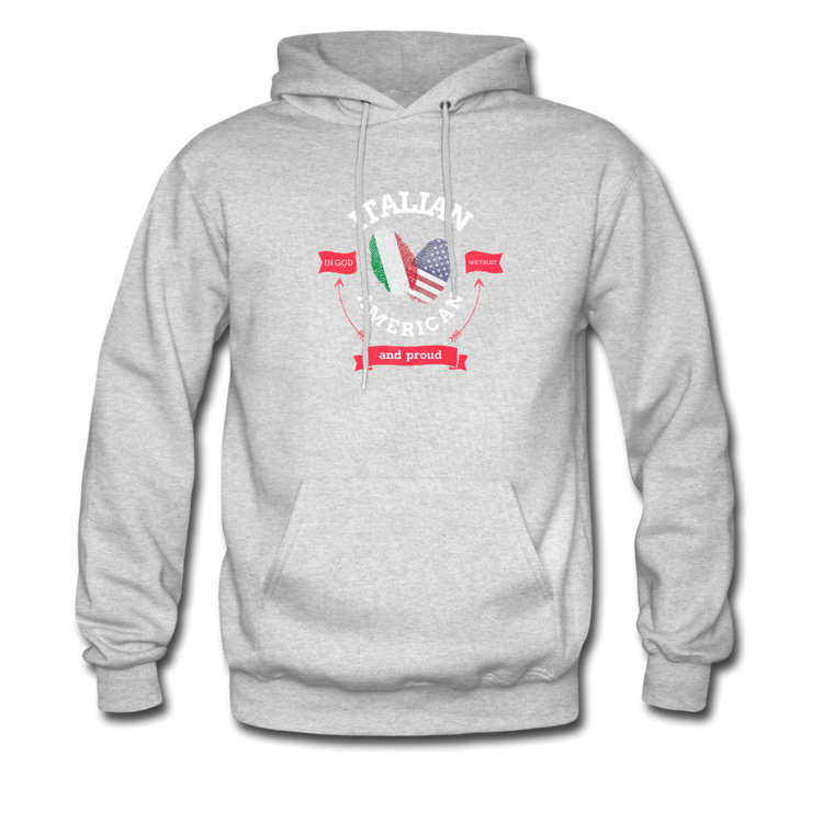 Italian - American and proud Unisex Hoodie - ash