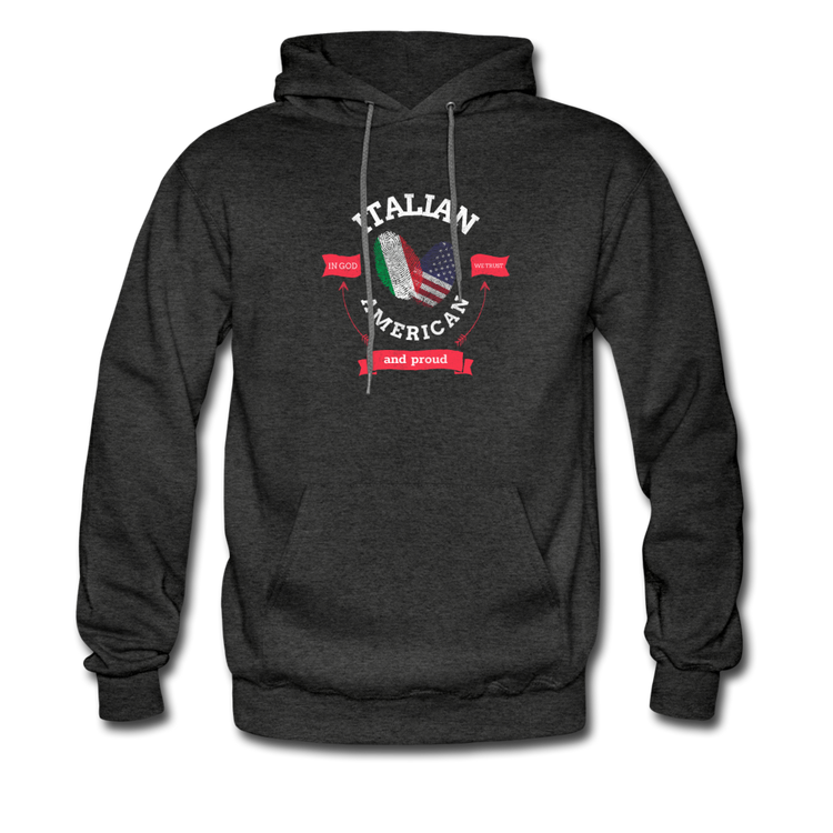 Italian - American and proud Unisex Hoodie - charcoal gray