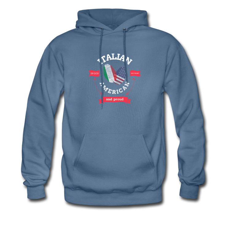 Italian - American and proud Unisex Hoodie - denim blue