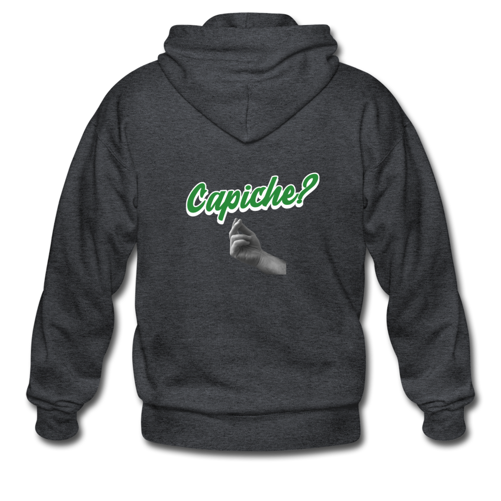 Capiche?  Unisex ZIP Hoodie - deep heather