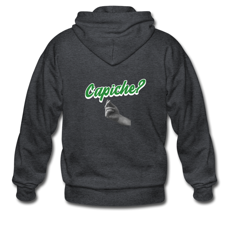 Capiche?  Unisex ZIP Hoodie - deep heather