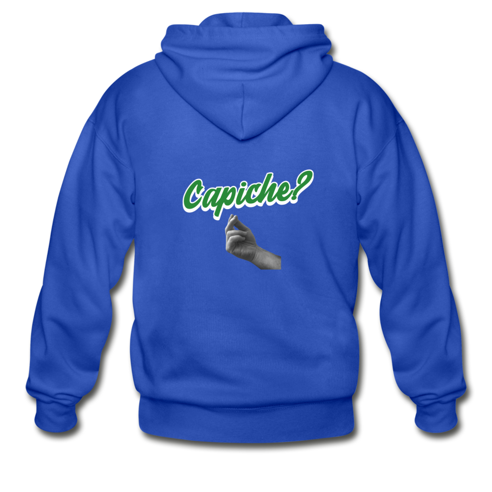Capiche?  Unisex ZIP Hoodie - royal blue