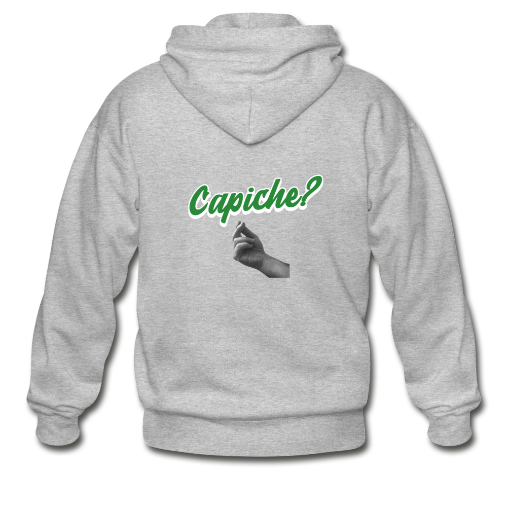 Capiche?  Unisex ZIP Hoodie - heather gray