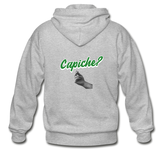 Capiche?  Unisex ZIP Hoodie - heather gray