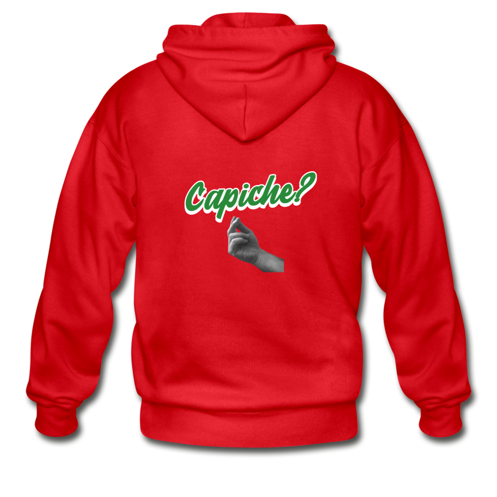Capiche?  Unisex ZIP Hoodie - red