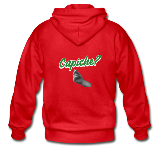 Capiche?  Unisex ZIP Hoodie - red