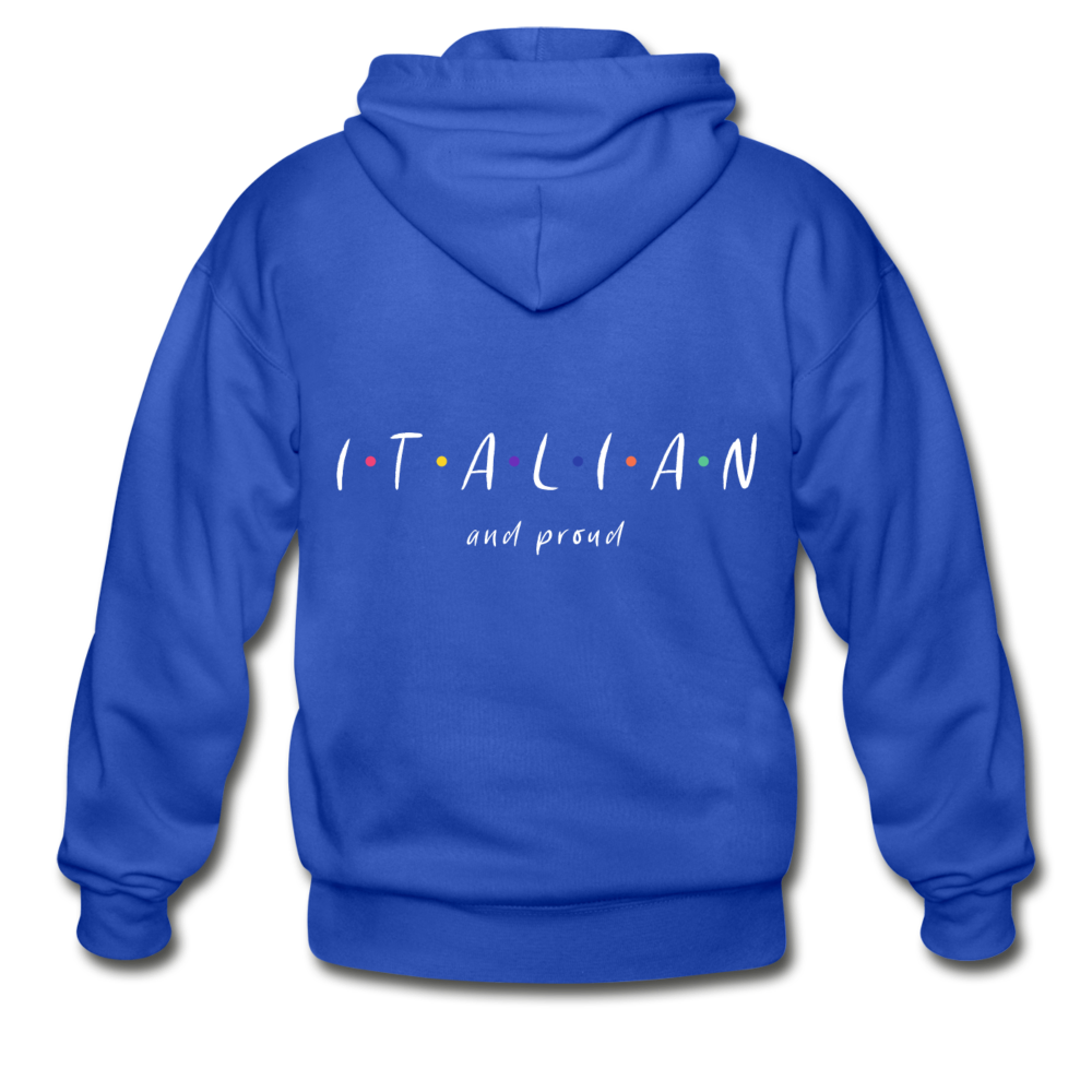 Italian and proud Unisex ZIP Hoodie - royal blue