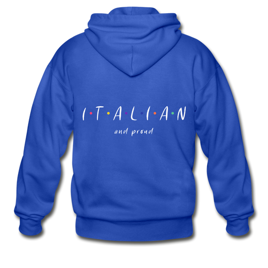 Italian and proud Unisex ZIP Hoodie - royal blue