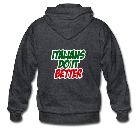 Italians do it better 2 Unisex ZIP Hoodie - deep heather