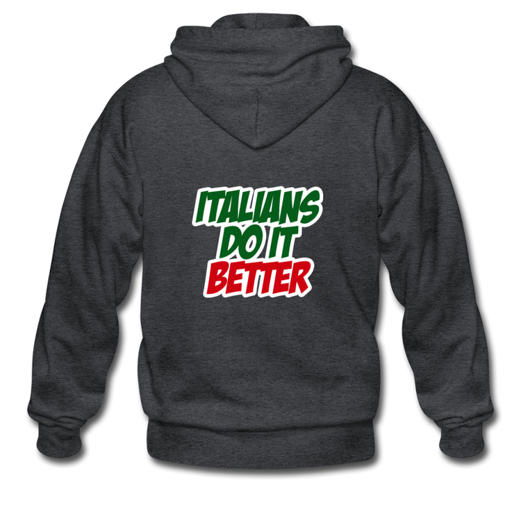 Italians do it better 2 Unisex ZIP Hoodie - deep heather