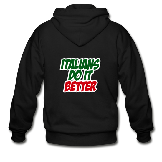 Italians do it better 2 Unisex ZIP Hoodie - black