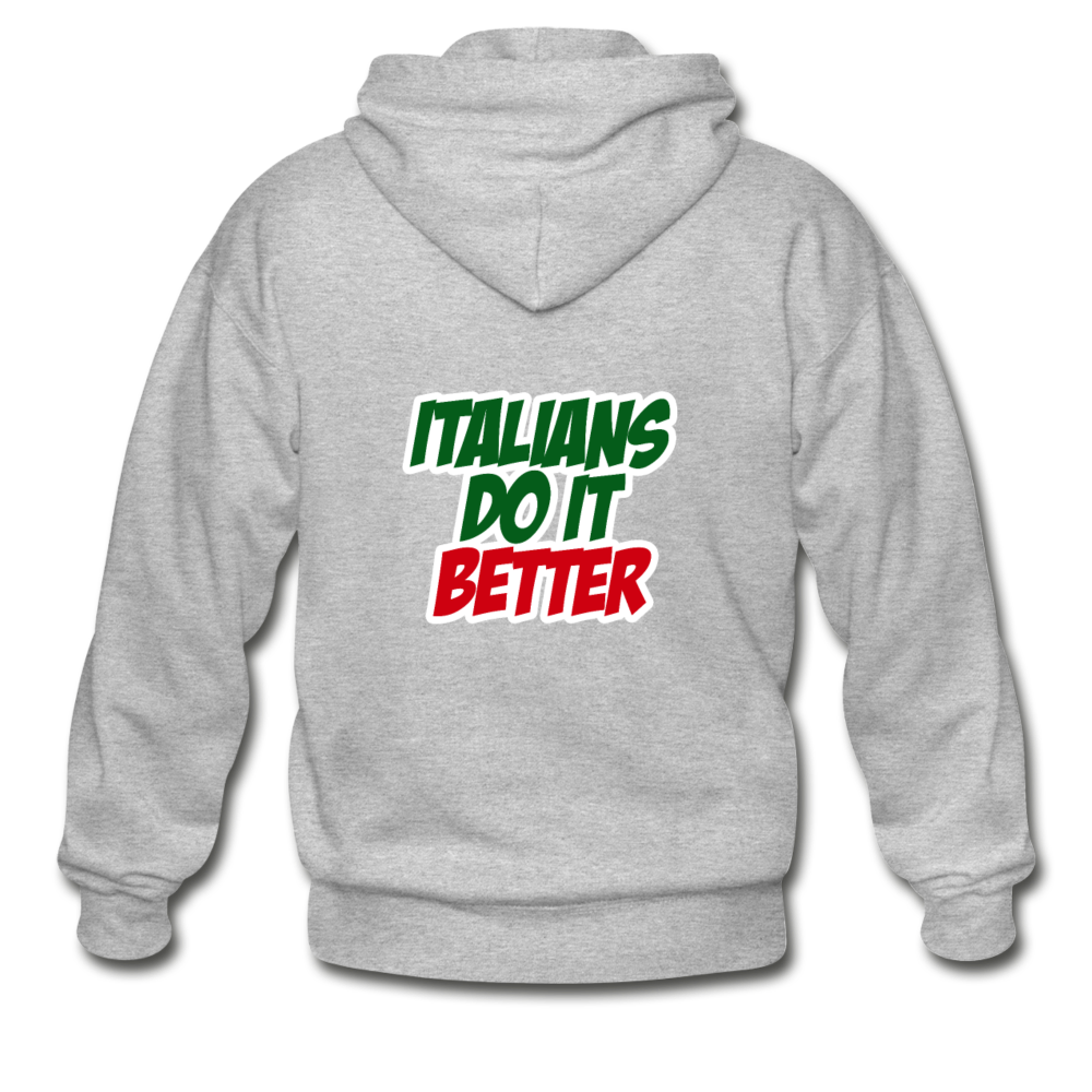 Italians do it better 2 Unisex ZIP Hoodie - heather gray