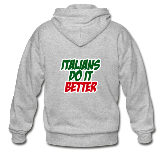 Italians do it better 2 Unisex ZIP Hoodie - heather gray