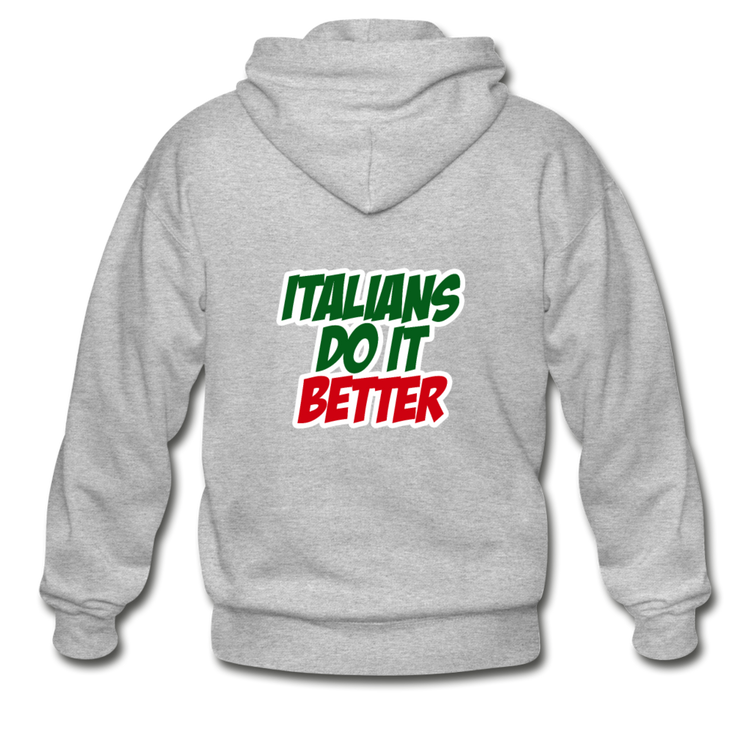 Italians do it better 2 Unisex ZIP Hoodie - heather gray