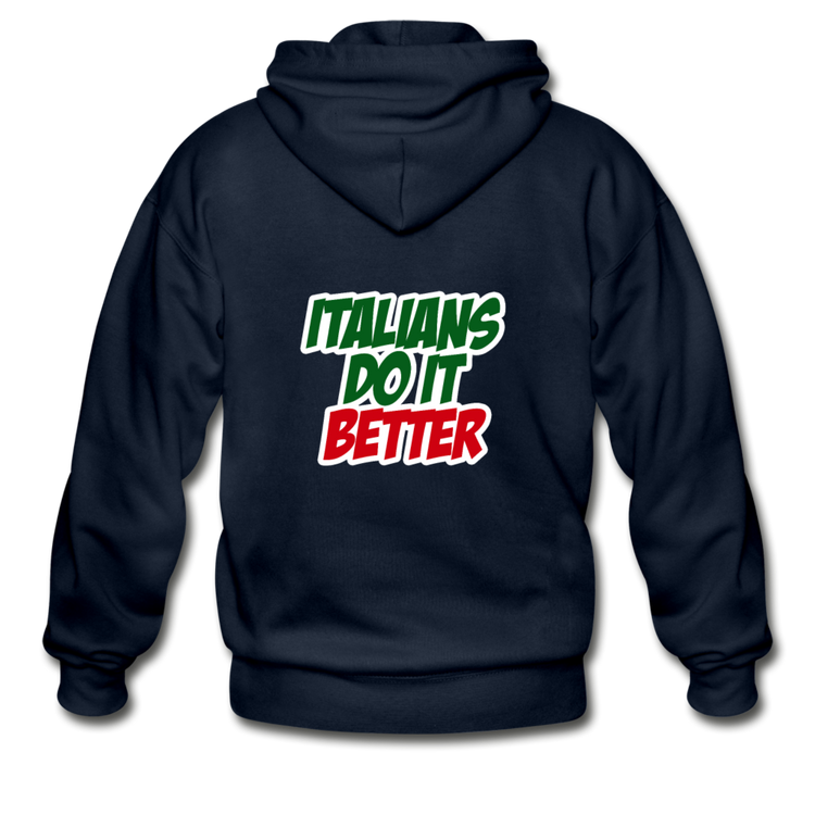 Italians do it better 2 Unisex ZIP Hoodie - navy