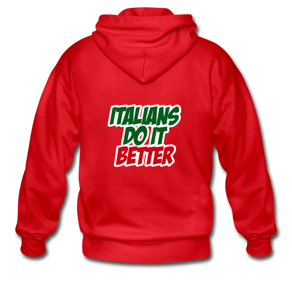 Italians do it better 2 Unisex ZIP Hoodie - red