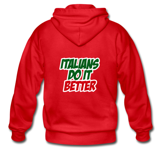 Italians do it better 2 Unisex ZIP Hoodie - red