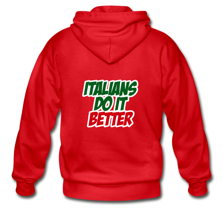 Italians do it better 2 Unisex ZIP Hoodie - red