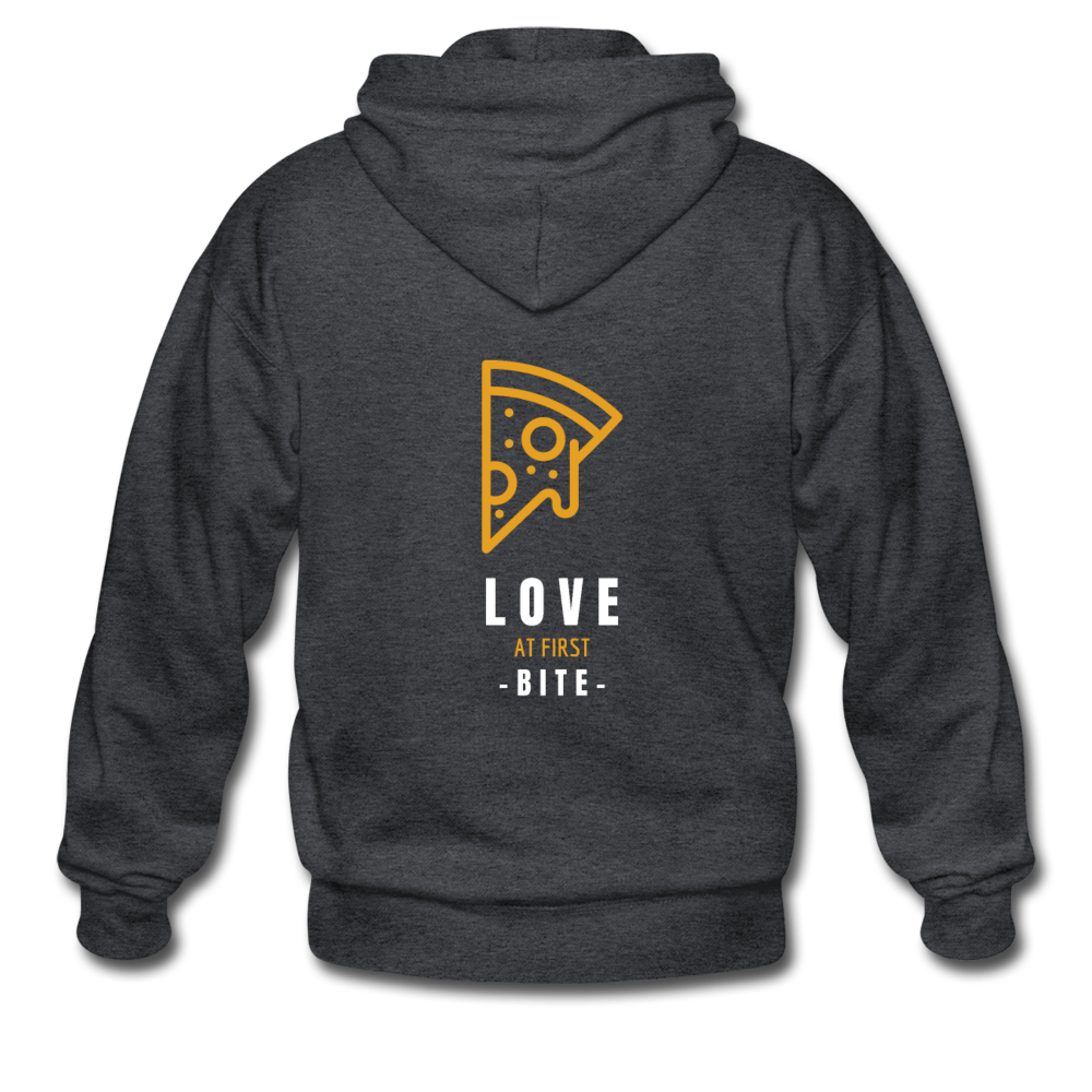 Love at first bite Unisex ZIP Hoodie - deep heather