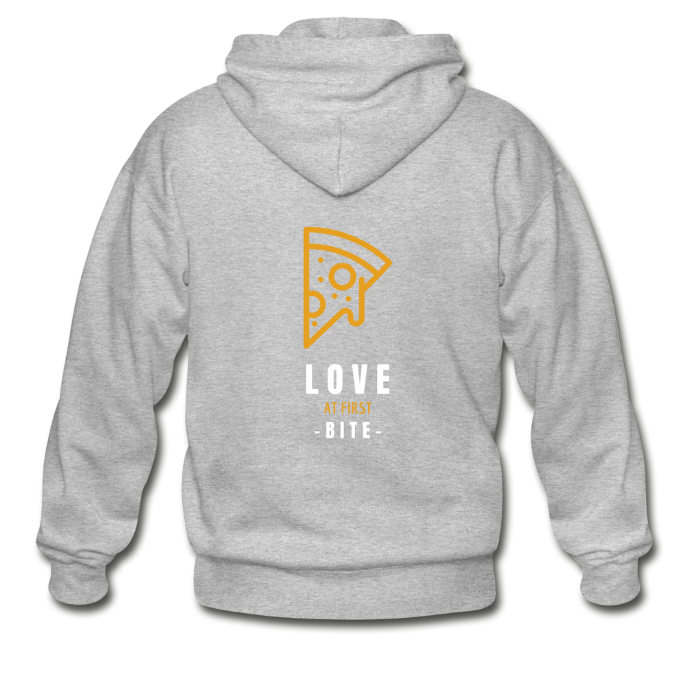 Love at first bite Unisex ZIP Hoodie - heather gray