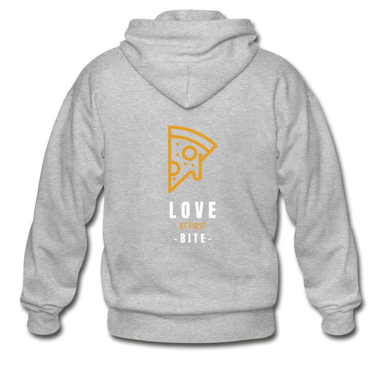 Love at first bite Unisex ZIP Hoodie - heather gray