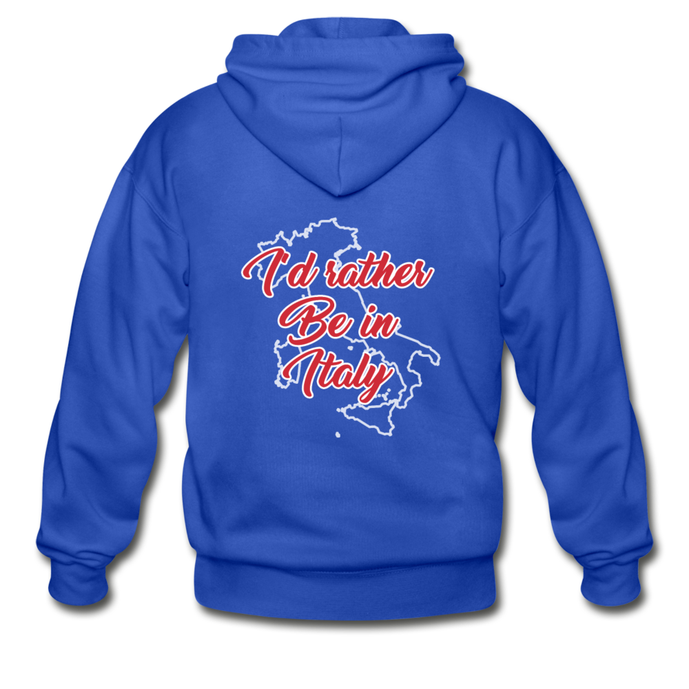I'd rather be in Italy Unisex ZIP Hoodie - royal blue