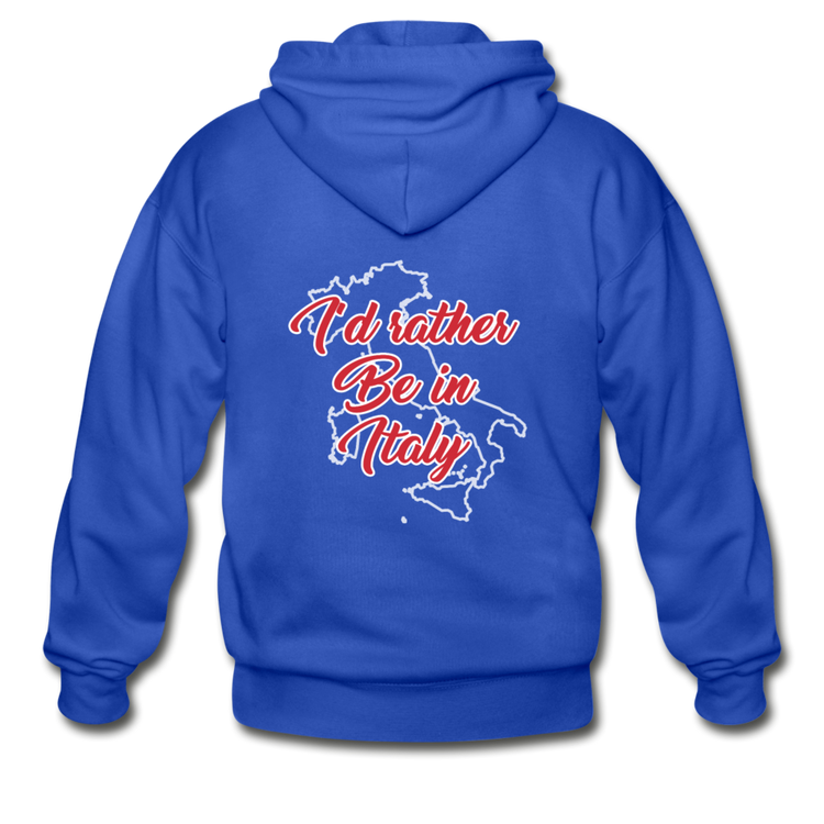 I'd rather be in Italy Unisex ZIP Hoodie - royal blue