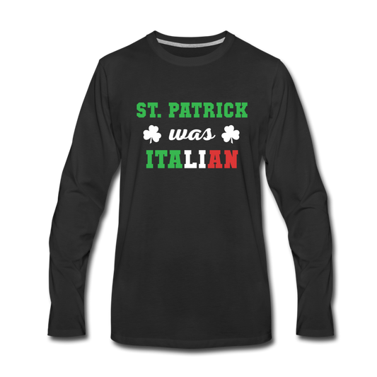 St.Patrick was Italian Men's Longsleeve - black
